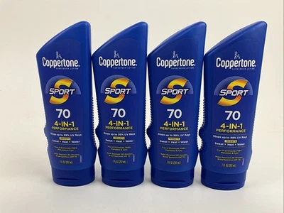 Coppertone Sport Sunscreen Lotion, SPF 70 Sunscreen 7 fl oz Pack of 4 - Image 1 of 3