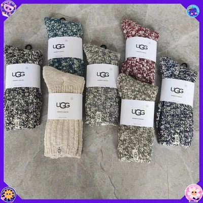 UGG AUSTRALIA Women's Ribbed Super Thick Fleece Socks | Loose Knit No-Show Slipper Socks -