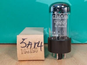 Single Mullard (Eico lbl) 5AR4 GZ34 NOS f31 Fat Base Vacuum Tube - Picture 1 of 6