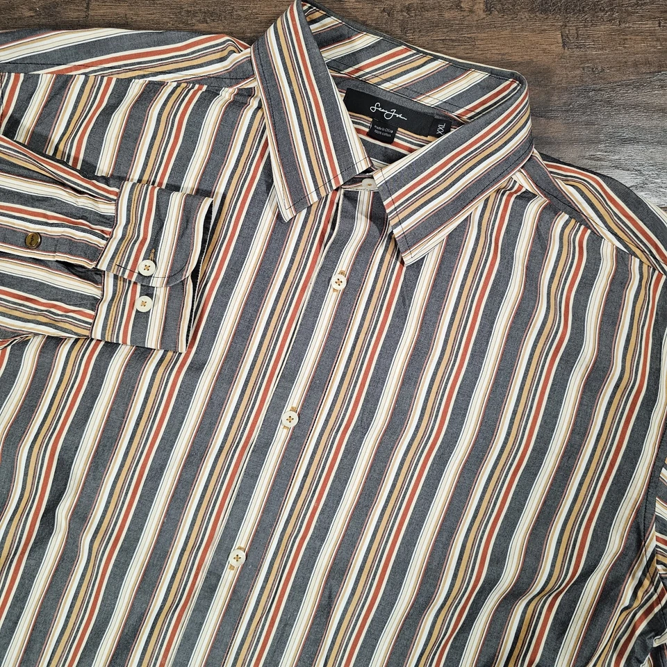 Vintage Sean John Mens XXL Shirt Striped Button Down Long Sleeve Y2K - Image 1 of 4
