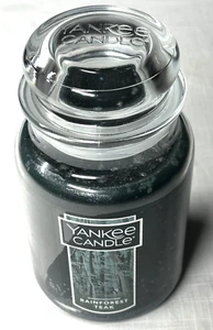 Yankee Candle Rainforest Teak Large Candle Green Unused - Picture 1 of 9