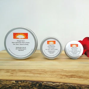 ROSE GERANIUM RICH CREAM - New Dawn Organic Skin Care - Moisturiser for Dry Skin - Picture 1 of 6