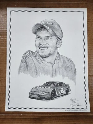 Impresión de boceto Budweiser Dale Adkins Art Dale Earnhardt Jr. #8 Foto 1 de 2