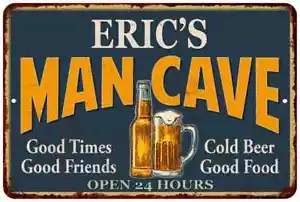 Letrero de metal personalizado cueva hombre Eric's regalo verde 112180012036 - Imagen 1 de 1