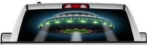 Rear window graphic view thru decal sticker, alien pickup truck SUV Van OTH123 - Picture 1 of 2