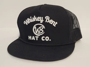 Whiskey Bent Hat Co. - Camionero de cuerda de alto perfil - Gorra negra - EXCELENTE ESTADO. - Imagen 1 de 7