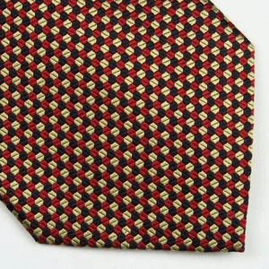 Daniel De Fasson Mens Micro Dot Red Black Gold Neck Tie 57"x4" Hand Made - Picture 1 of 6