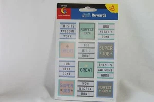 Teacher Crate (new) REWARDS STICKERS - SELF-ADHESIVE - 60 ACID-FREE 3 + - Picture 1 of 2