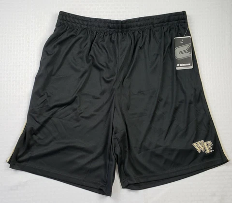 Wake Forest University Men's Black & Gold Athletic / Basketball Shorts Size XL Cover