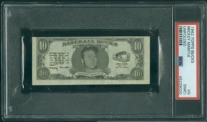 1962 Topps Baseball Bucks Mickey Mantle New York Yankees PSA 3 mc (9000) - Picture 1 of 2