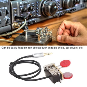 CW Morse Code Key Automatic Brass Resin Morse Telegraph Key For Industry - Zdjęcie 1 z 22