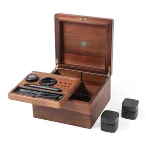 Cooco Green Keeper Walnut Wood Stash Box With Accessories Rooling Tray Gift Set - Picture 1 of 10