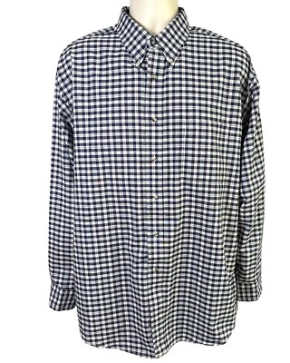 Camisa a Cuadros Mocasines Reed James Para Hombre Manga Larga Resistente a Arrugas Azul Blanco Talla Lg Foto 1 de 4