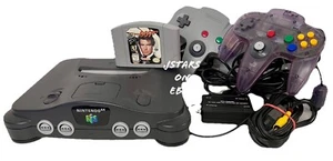 NINTENDO 64 GAME SYSTEM 2 CONTROLLERS NUS-001 JAMES BOND 007 TESTED ORIGINAL OEM - Picture 1 of 10