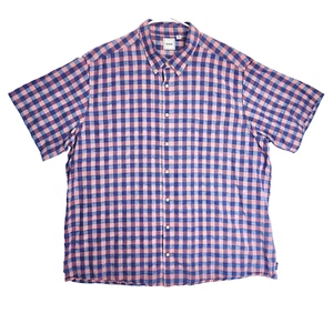 Camisa Rowm Para Hombres 3XLT Grande Alta Rosa Azul Cuadros Informal Preppy Abotonada Oxford - Imagen 1 de 10
