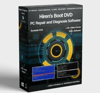 Hiren's Boot CD DVD PC Repair Tools Recovery Virus Removal Boot Utility Toolkit - Image 1 of 3