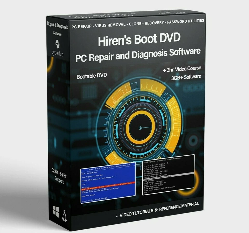 Hiren's Boot CD DVD PC Repair Tools Recovery Virus Removal Boot Utility Toolkit - Image 1 of 3
