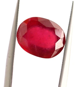5.22 Ct Natural Red Ruby Faceted Oval Cut 11 x 9 mm Certified Loose Gemstone - Picture 1 of 20
