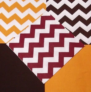 100 4'" Quilting Fabric Squares Charm Pack Precut Cotton Mauve Brown Chevron - Picture 1 of 1