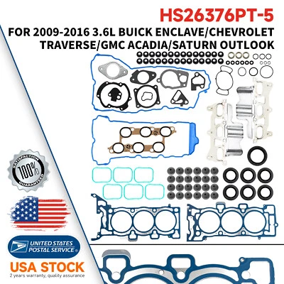 Juego de juntas de culata HS26376PT-5 para Chevrolet Tranverse Buick Enclave 2009-2016 Foto 1 de 4