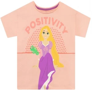 Nuevo con etiquetas Nueva Camiseta Disney Enredada Rapunzel & Pascal Rosa POSITIVIDAD - 4-5Y 110 cm - Imagen 1 de 6