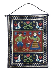 Vintage Traditional Swedish Tapestry  wall hanging Wall Hanging 32x24cm - Picture 1 of 10