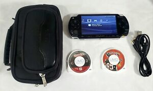 Sony PSP 2001 w NFL ST3, NFS CARBON, CHARGER, 1GB STICK & CASE FAST SHIPPING📦🔥