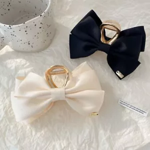 Bowknot Hair Clip Bow Hair Claw Large Bow Barrette Women's Hair Grab - Picture 1 of 13