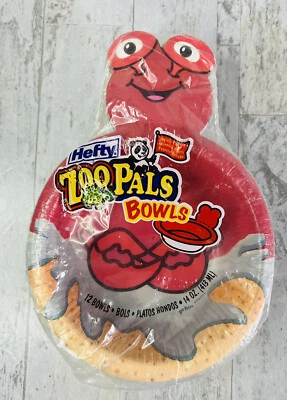 Zoo Pals Hefty 2004 12 Paper Bowls Variety pack New NIP RARE - Image 1 of 4
