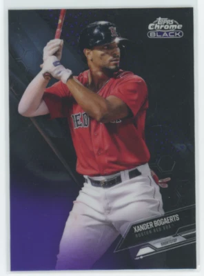 2021 TOPPS CHROME BLACK /150 XANDER BOGAERTS PURPLE PARALLEL SP RED SOX PADRES - Image 1 of 2