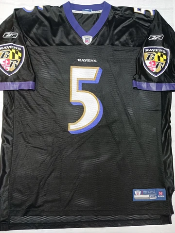 Reebok NFL Baltimore Ravens Jersey 5 Flacco in Black Size 2XL Cover