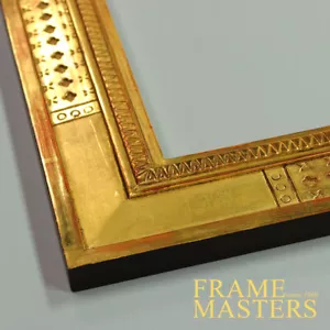 Cornice portafoto 14 x 18 - 16 x 20 Bucks County intagliata a mano dorata in foglia oro 22k - Foto 1 di 5