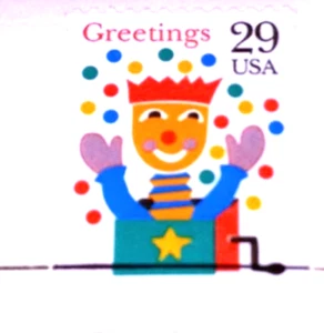 Christmas 1993 - Jack-in-the-Box - 22kt Gold Replica Stamps - SEE BELOW - Picture 1 of 4
