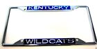Kentucky Wildcats ST 4 holes Laser Chrome   License Plate Frame Year Warranty 