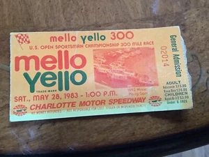 1983 MELLO YELLO 300 ticket stub CHARLOTTE MOTOR SPEEDWAY Dale Earnhardt wins - Picture 1 of 2