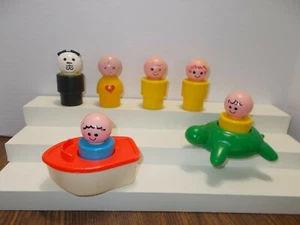 8 Stück Vintage Fisher Price Little People Jumbo Chunky Schildkröte - Boot & Figuren - Bild 1 von 6
