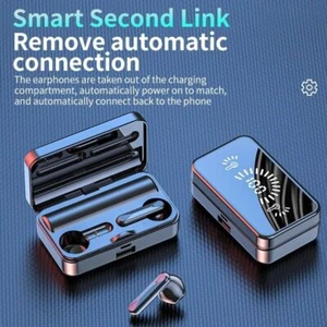 Bluetooth 5.2 TWS Wireless Headphones Earbuds Mini Earphones For iPhone Android - Picture 1 of 13