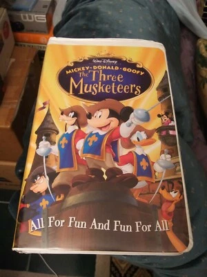 The Three Musketeers - Mickey Donald Goofy RARE Walt Disney 2004 VHS cartoon OOP - Image 1 of 4