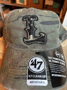Lowell Spinners 47 Brand Camo OHT MiLB strap back adjustable baseball cap - Picture 1 of 5