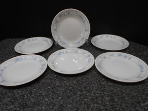 "Juego de 6 platos de pan/postre Corelle FIRST OF SPRING 6,75"" arenisca azul/blanco" - Imagen 1 de 3