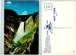 Lower Falls, Yellowstone Park, Wyoming Vintage Chrome PC - Picture 1 of 1