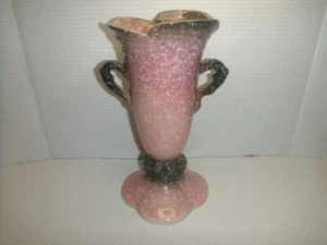 Vintage HULL W18-10 1/2 " USA Signed Vase MCM in Pink, White and Gray - Picture 1 of 10