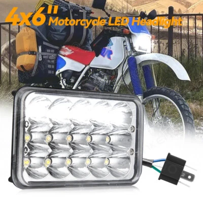 DOT 4X6 LED Headlight HI/LO Motorcycle for Honda XR250 XR250L XR650L XR650R Foto 1 de 4