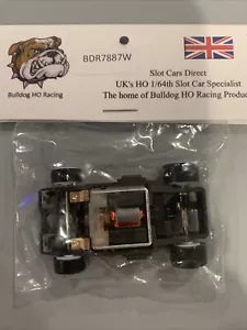 Bulldog AFX IMÁN CERÁMICO HO Ranura Coche Chasis con Ruedas Amarillas - Imagen 1 de 1