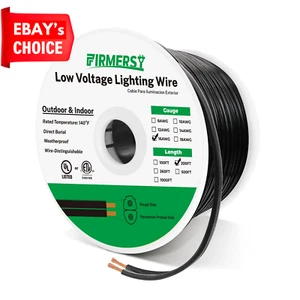 16AWG 2x1.31 mm² Pure Copper Low Voltage Wire 61 M Outdoor Garden Lighting Cable - Picture 1 of 12