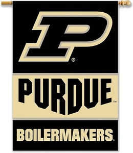 Purdue Boilermakers 2 Caras 28" x 40" Banner con Manga de Poste - Fútbol PU, Bajo - Imagen 1 de 1