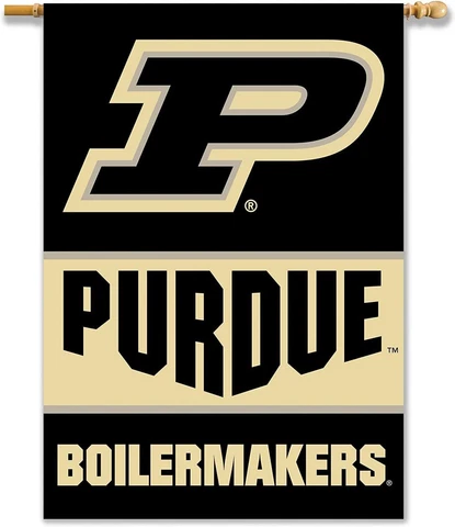 Purdue Boilermakers 2-Sided 28" x 40" Banner with Pole Sleeve - PU Football, Bas Cover
