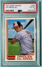 1982 Topps Traded #98T  Cal Ripken Jr. Rookie - PSA 6 EX-MT