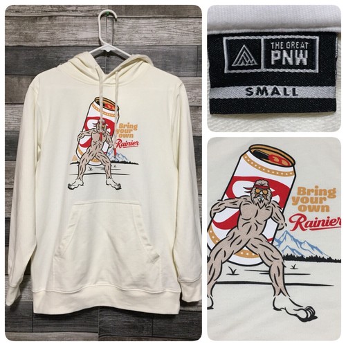 OFF WHITE The Great PNW Ranier Felpa con Cappuccio Uomo S Off White Panna Pullover Felpa