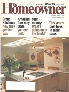 THE HOMEOWNER Magazine January February 1984 Kitchens Four Way Table Saws Money - Picture 1 of 1